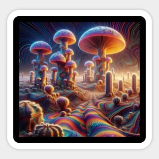 trippy mushrooms Sticker